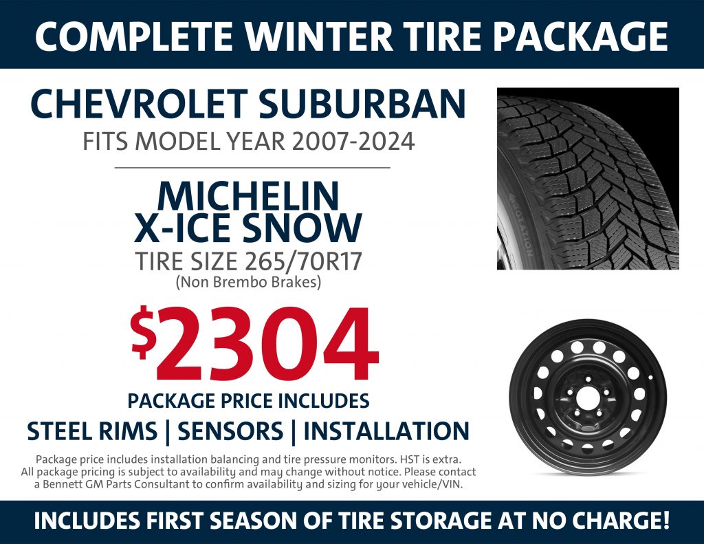 Chevrolet Suburban Complete Winter Tire Package with Michelin XIce